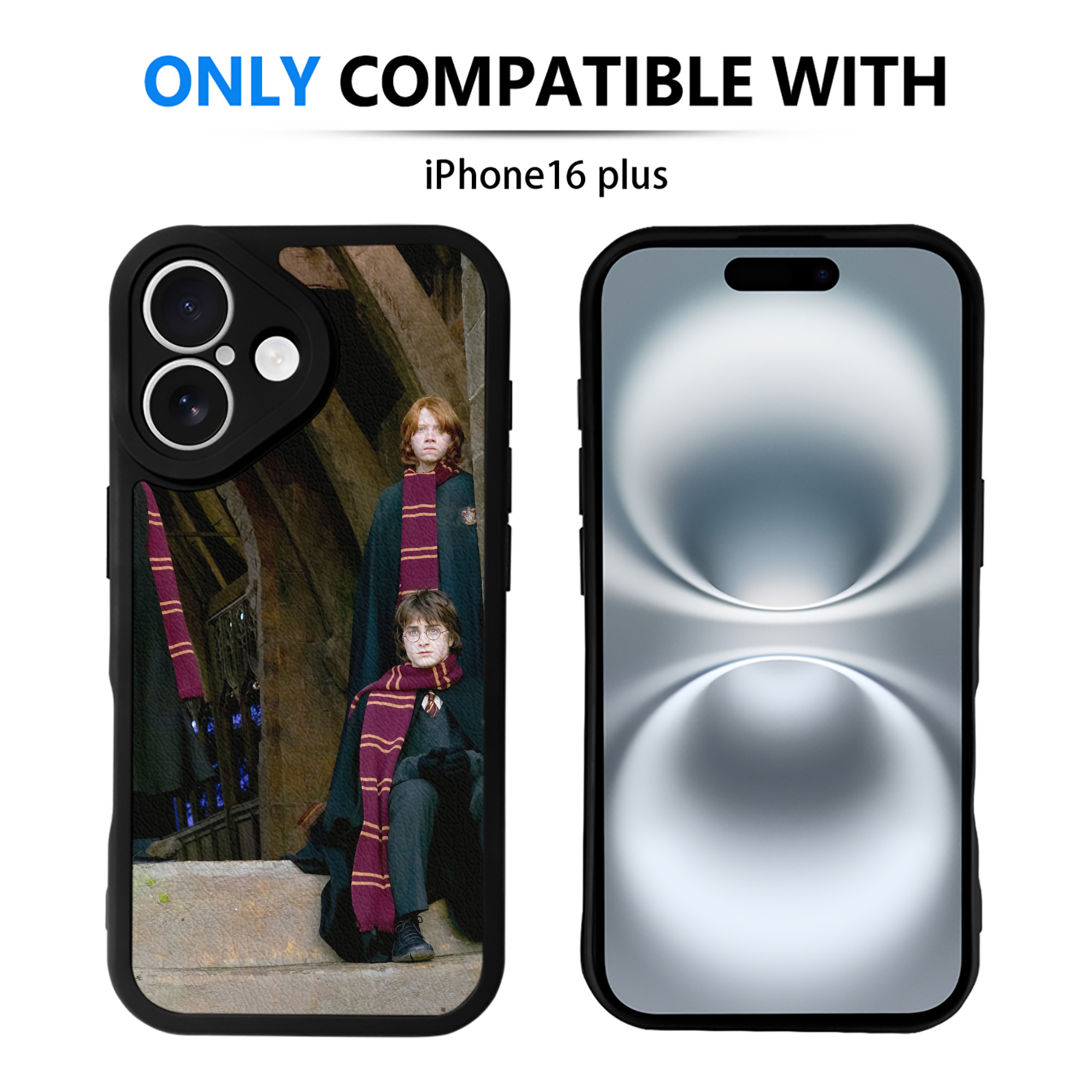 （画像用） Harry Potter ハリー・ポッターシリーズ 【iPhone 16シリーズ対応】シリコンスマホケース（レザー調） 材質：シリコン